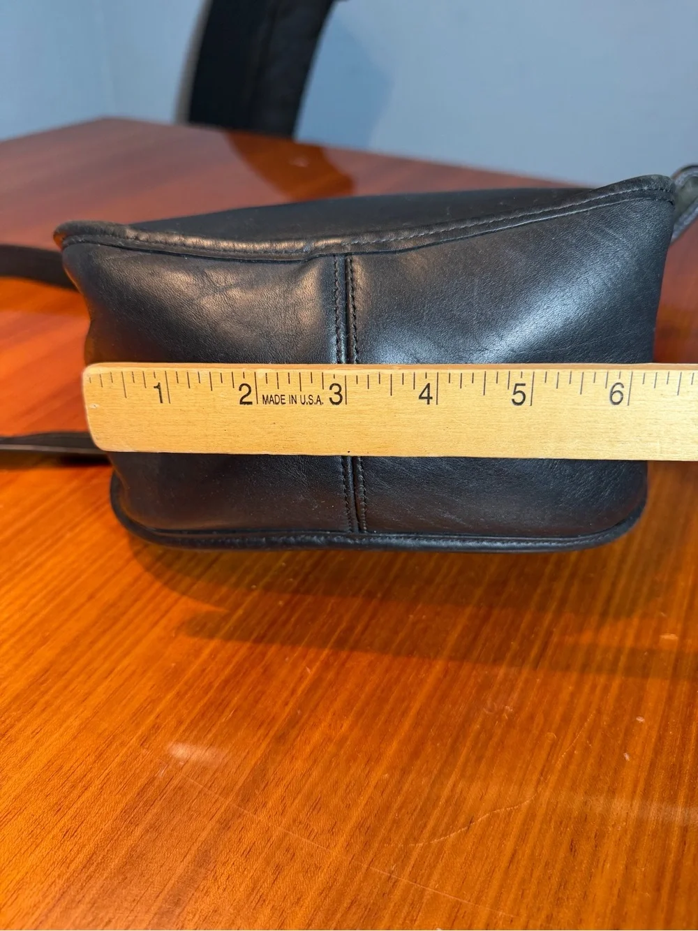 Vintage Coach Janice Legacy #9950 Black Leather Shoulder Bag with Brass Buckle